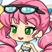 해변에서 프리티걸